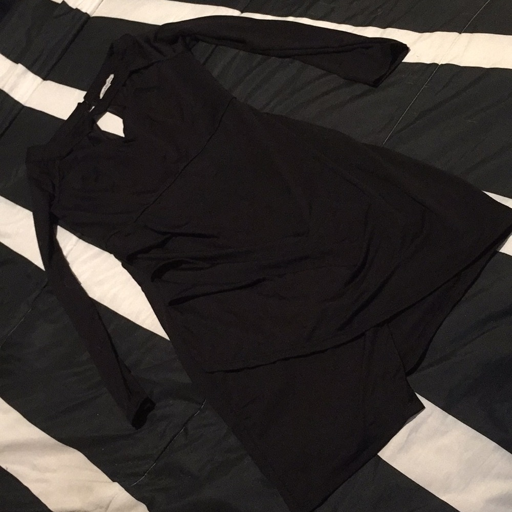 Black asymmetrical dress